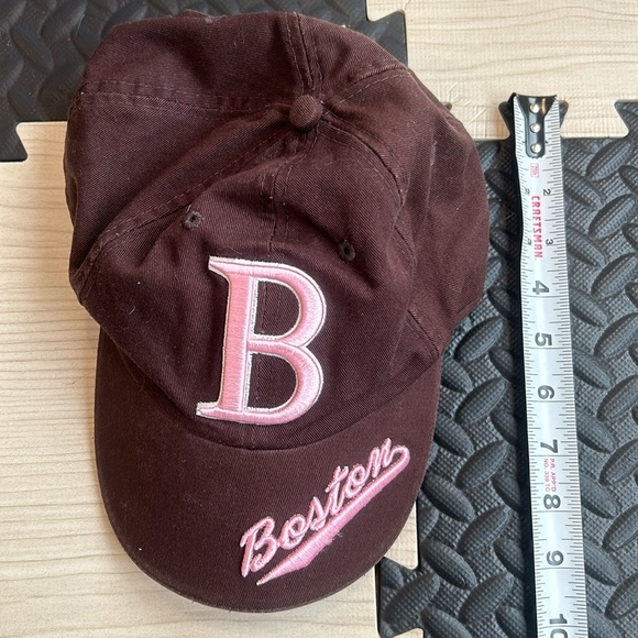 Brown and pink Sox Baseball Cap Hat Lid adjustable Sizing from Baystate Apparel. - Picture 2 of 6